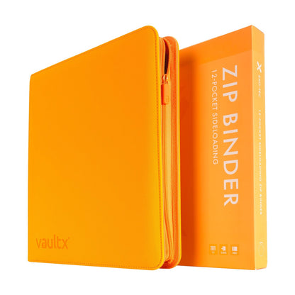 Vault X - 12-Pocket Exo-Tec® - Zip Binder - NEON ORANGE
