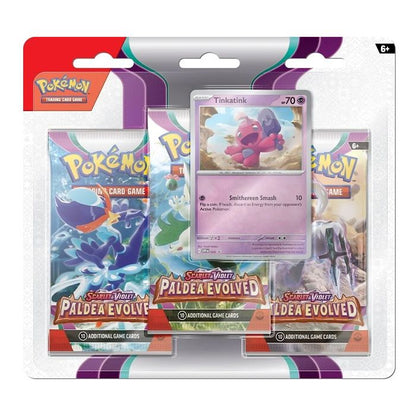 Pokemon - Scarlet & Violet 2 - Paldea Evolved - 3-Pack Booster - Tinkatink