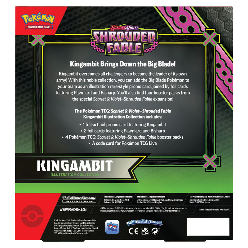 PRE-ORDER: Pokemon: Scarlet & Violet 6.5: Shrouded Fable – Kingambit Illustration Collection