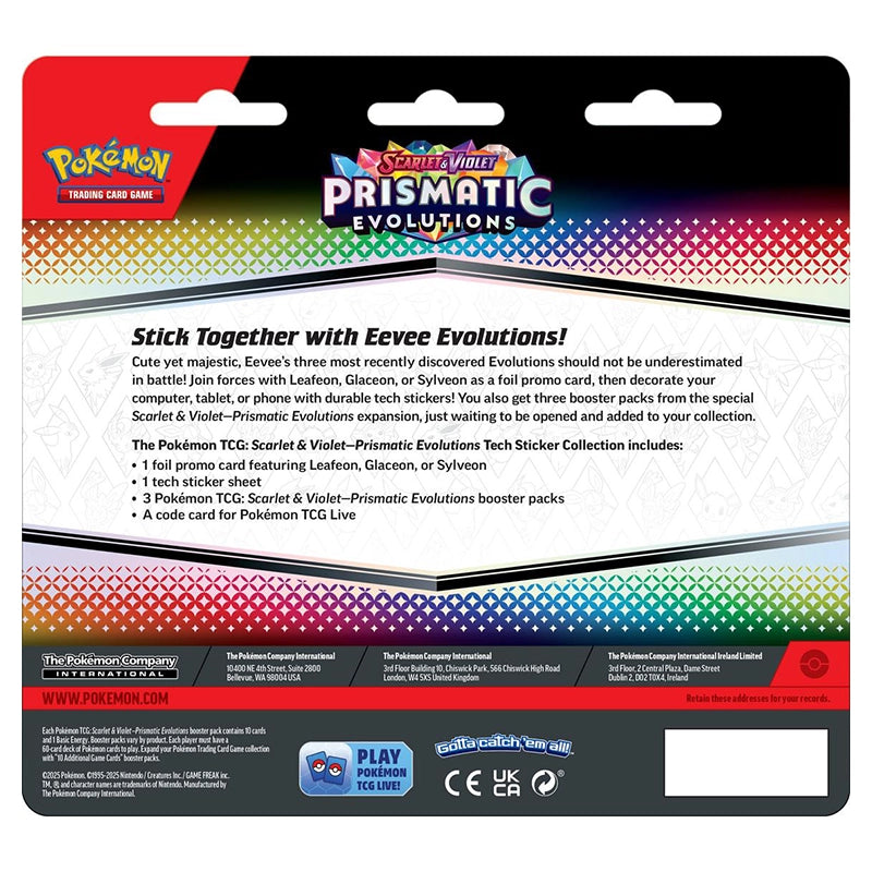 PRE-ORDER: Pokemon - Scarlet & Violet 8.5 - Prismatic Evolutions - Tech Sticker Collection - Glaceon