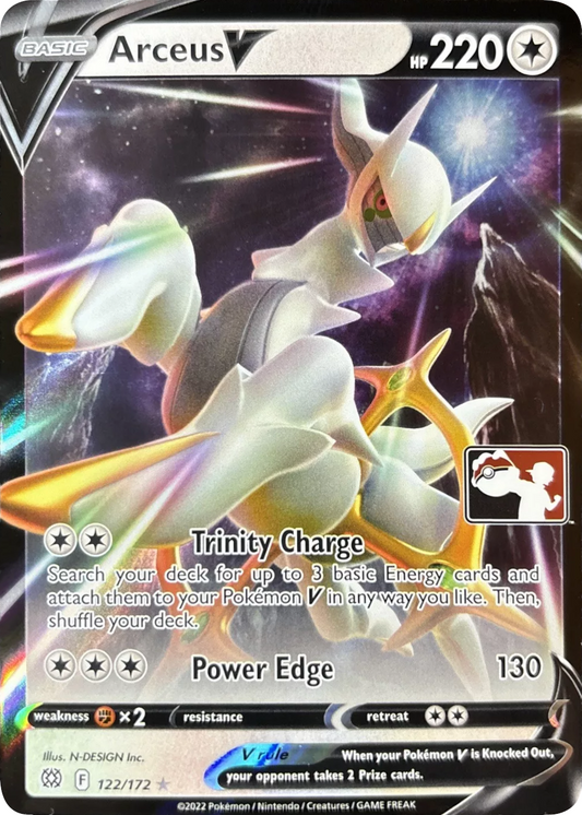 Pokemon Singles - Brilliant Stars - Arceus V 122/172 - Play Stamp