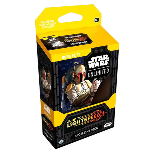 Pre-Order: Star Wars: Unlimited Jump to Lightspeed - Spotlight Deck Boba Fett