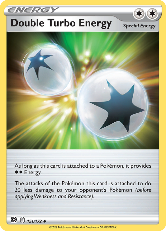 Pokemon Singles - Brilliant Stars - Double Turbo Energy 151/172 - Prize Pack Stamp