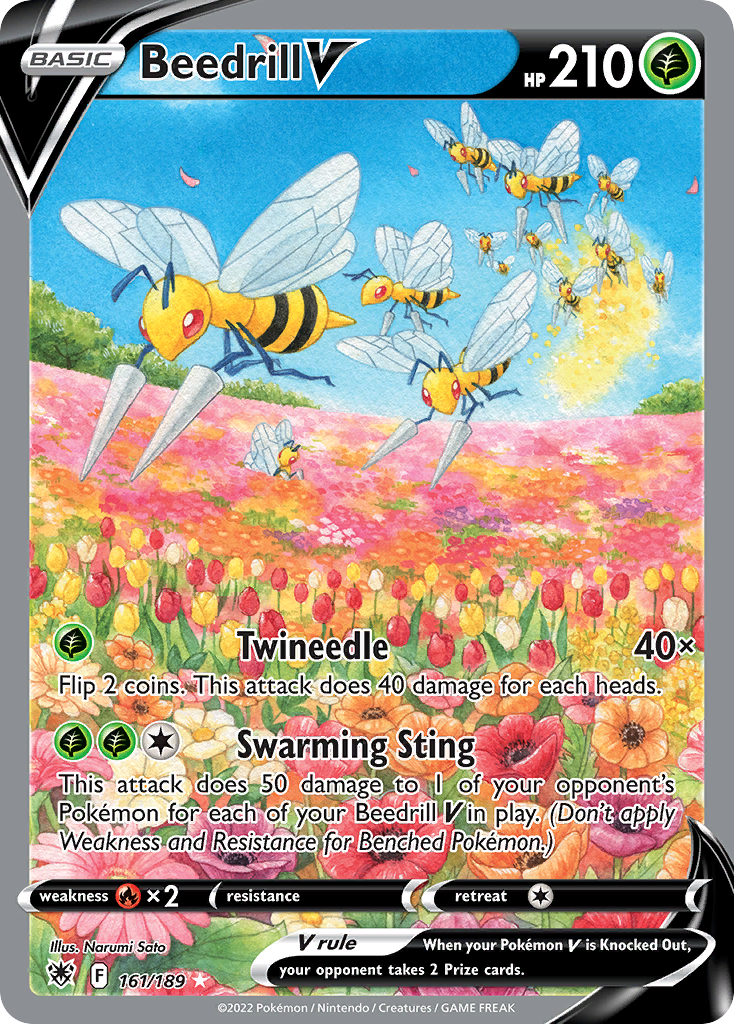 Pokemon Singles - Astral Radiance - Beedrill V 161/189