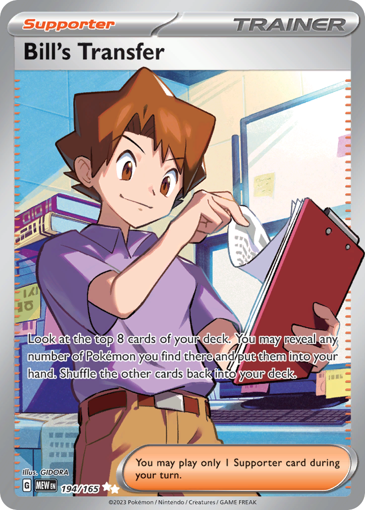 Pokemon Singles - 151 - Bill's Transfer 194/165