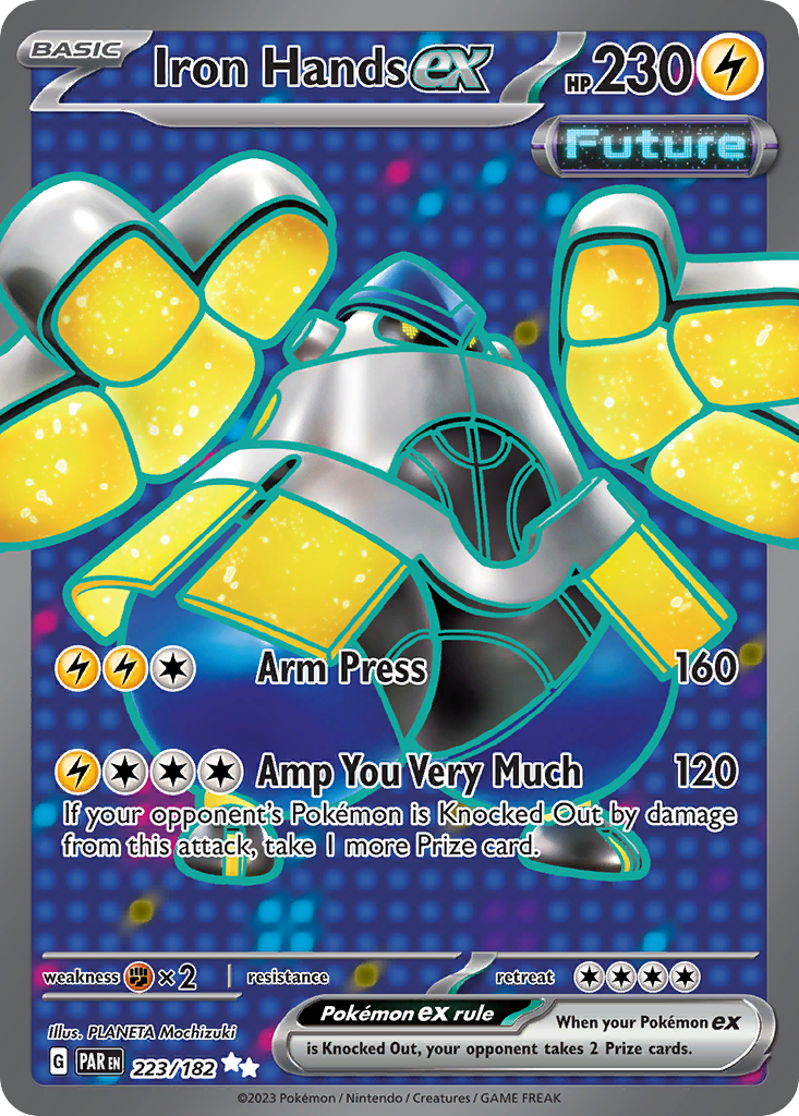 Pokemon Singles - Paradox Rift - Iron Hands ex 223/182