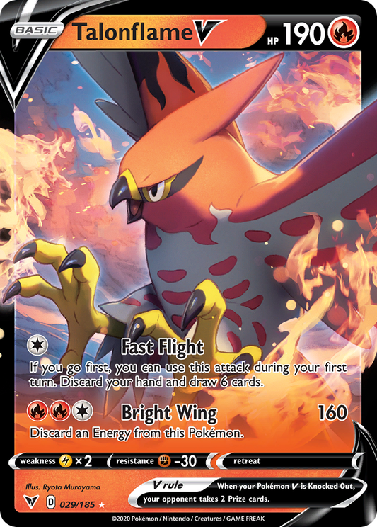 Pokemon Singles - Vivid Voltage - Talonflame V 029/185