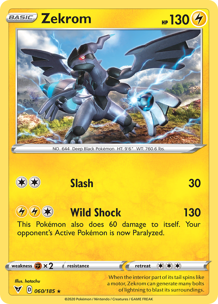 Pokemon Singles - Vivid Voltage - Zekrom 60/185