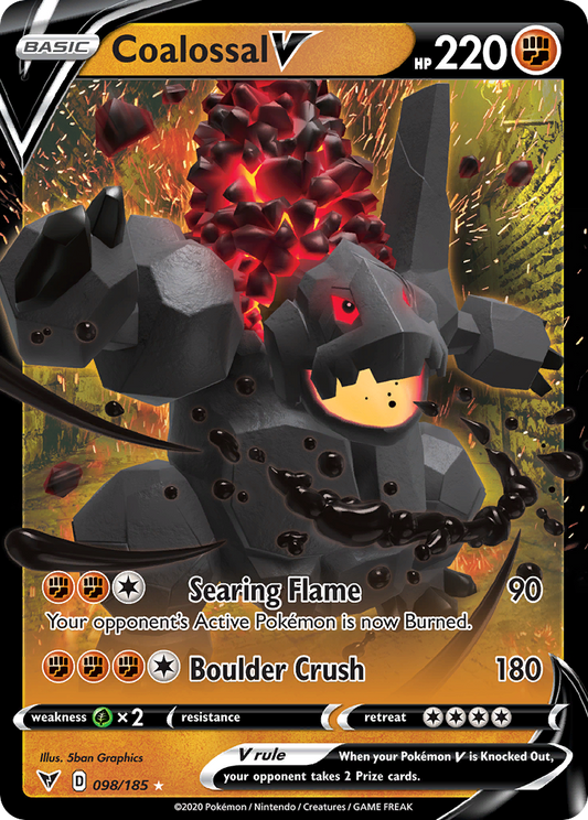 Pokemon Singles - Vivid Voltage - Coalossal V 098/185