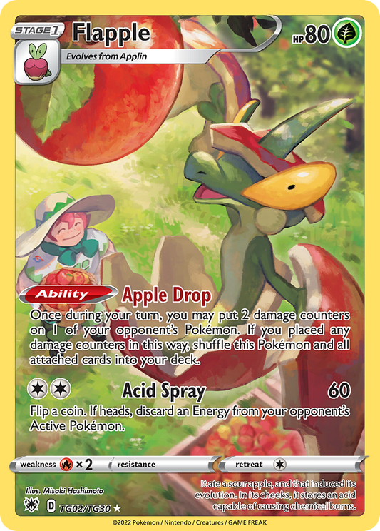 Pokemon Singles - Astral Radiance Trainer Gallery - Flapple TG02/TG30