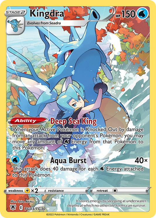 Pokemon Singles - Astral Radiance Trainer Gallery - Kingdra TG03/TG30