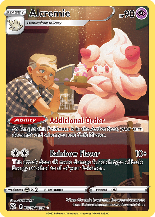 Pokemon Singles - Brilliant Stars Trainer Gallery - Alcremie TG08/TG30