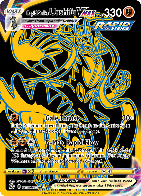 Pokemon Singles - Brilliant Stars Trainer Gallery - Rapid Strike Urshifu VMAX TG30/TG30