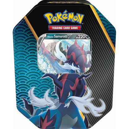 Pokemon - Divergent Powers Tins - Hisuian Decidueye V, Samurott V and Typhlosion V